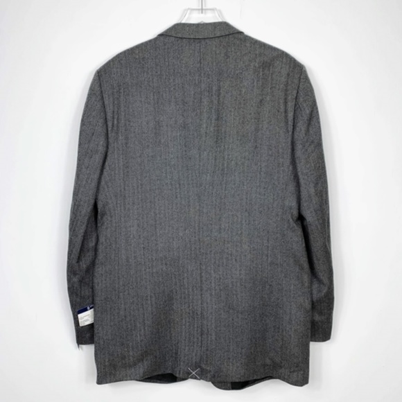 Stafford Black Herringbone Classic Fit Suit Jacket - Picture 5 of 8